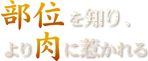 部位を知り、より肉に惹かれる