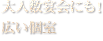 大人数宴会にも！